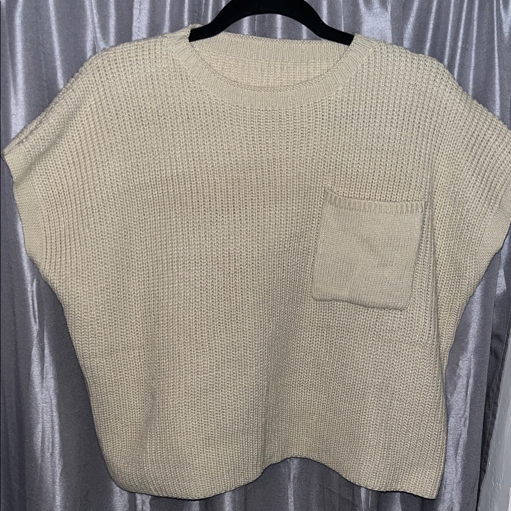 Cream Crew Neck Sweater